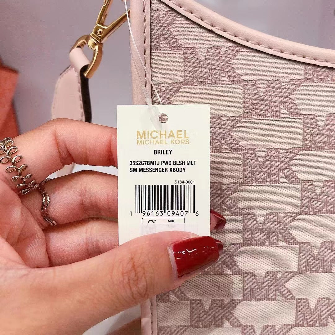 Michael Kors 35S2G7BM1J Briley Small Logo Messenger Bag Powder Blush Multi Michael Kors 35S2G7BM1J Briley Small Logo Messenger Bag Powder Blush Multi